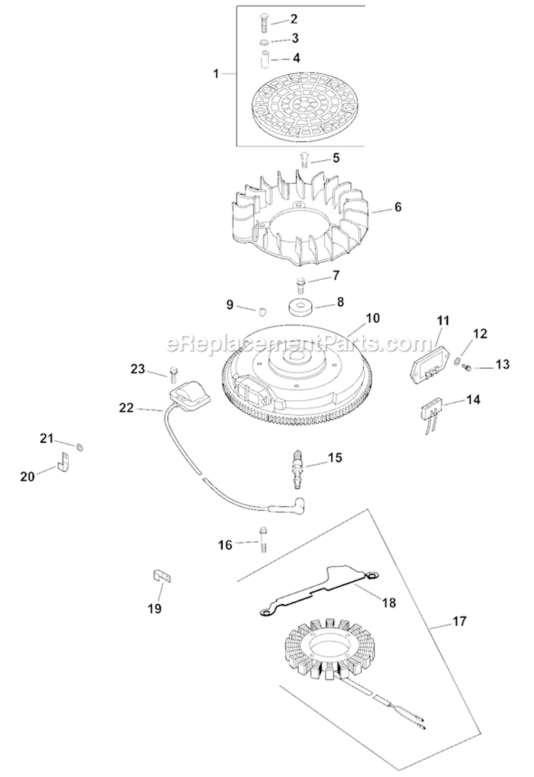 Page I Diagram and Parts List for  Kohler Engine