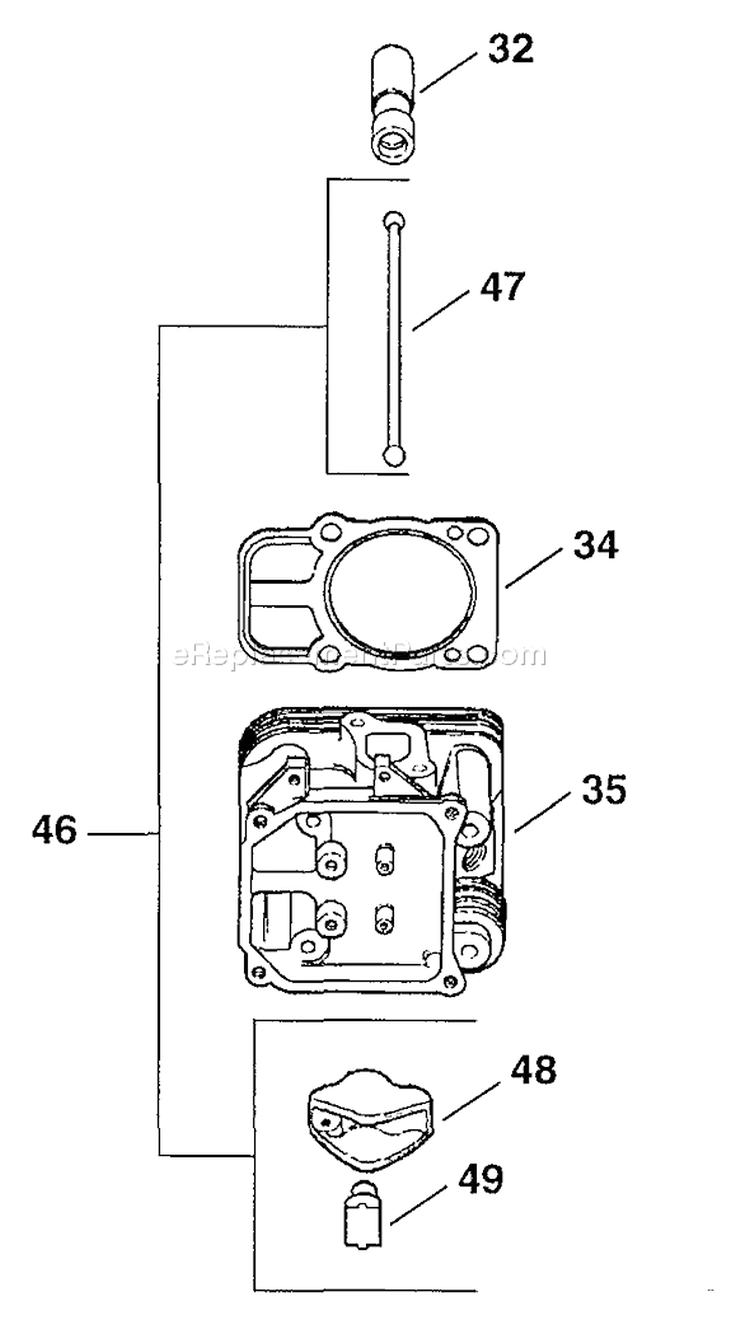 Page M Diagram and Parts List for  Kohler Engine