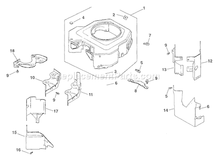 Page B Diagram and Parts List for  Kohler Engine