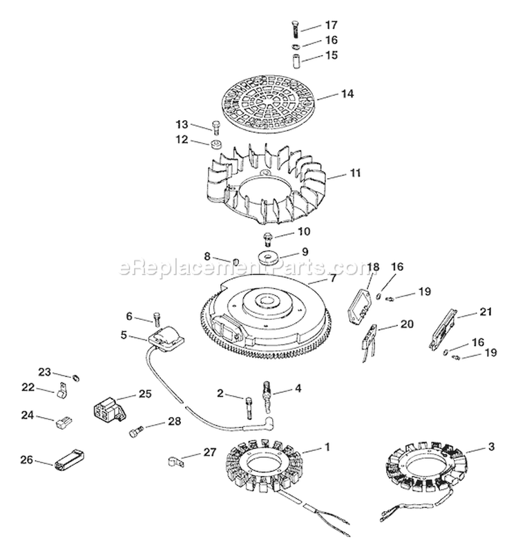 Page N Diagram and Parts List for  Kohler Engine