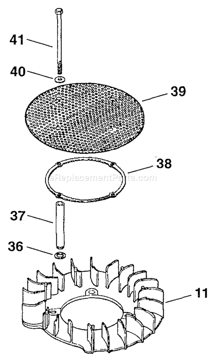 Page P Diagram and Parts List for  Kohler Engine