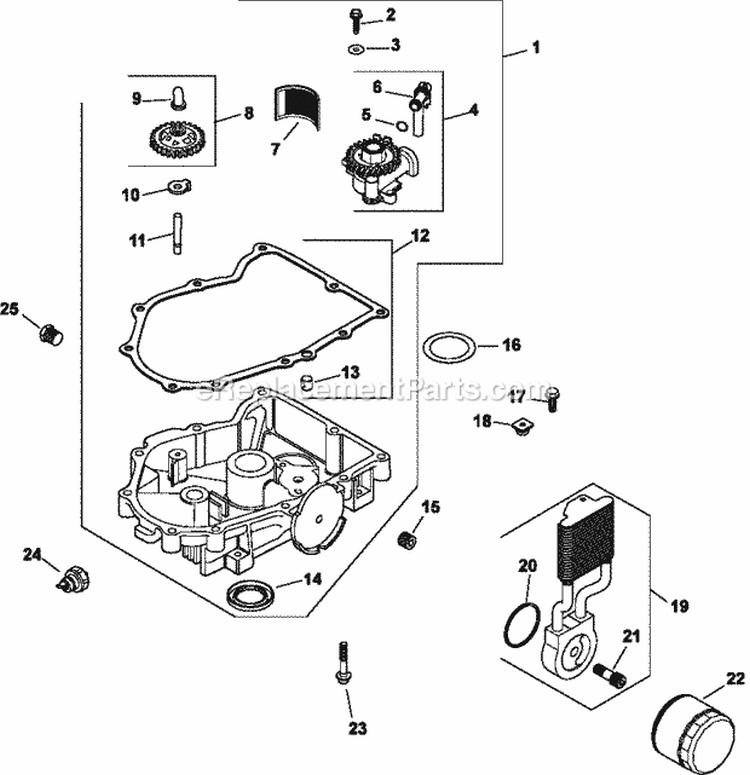Page N Diagram and Parts List for  Kohler Engine