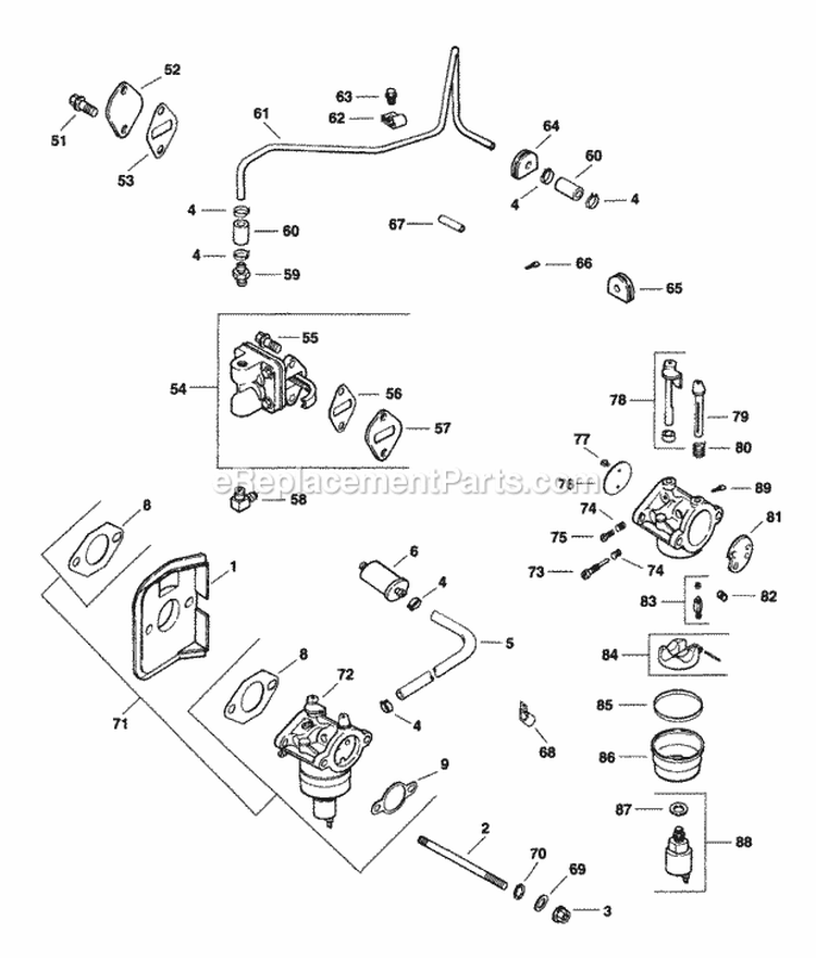 Page G Diagram and Parts List for  Kohler Engine