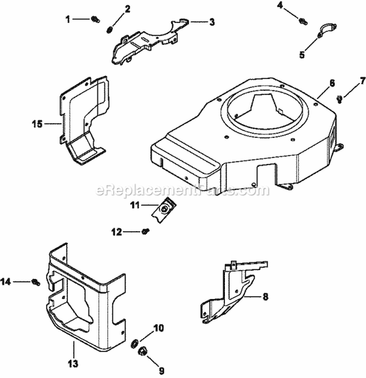 Page B Diagram and Parts List for  Kohler Engine
