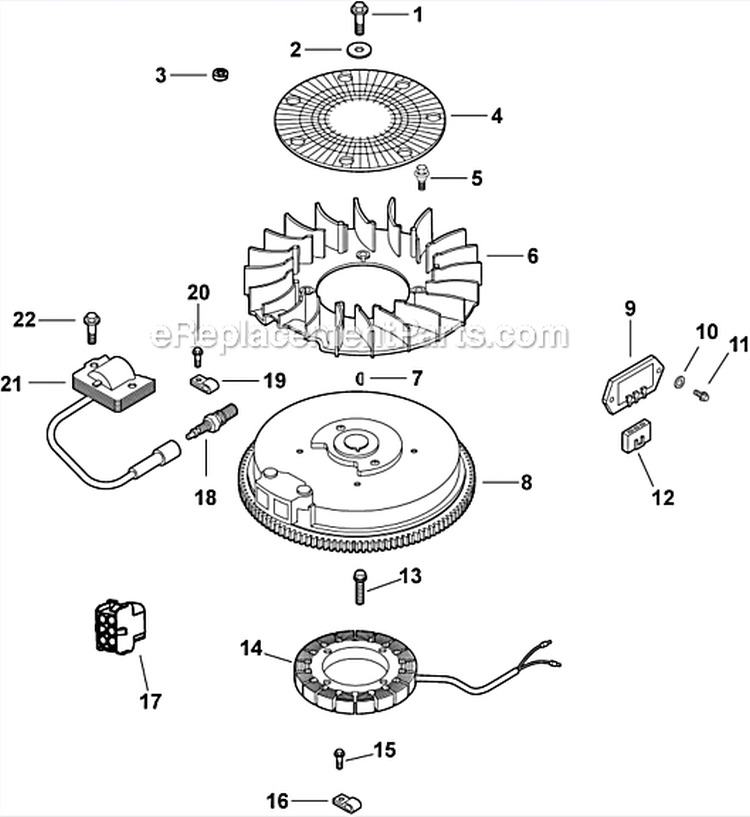 Ignition_Electrical Diagram and Parts List for  Kohler Engine