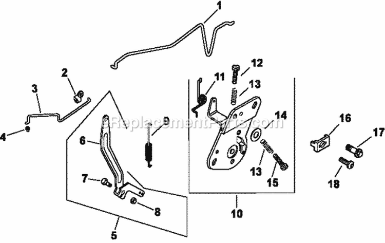 Page E Diagram and Parts List for  Kohler Engine