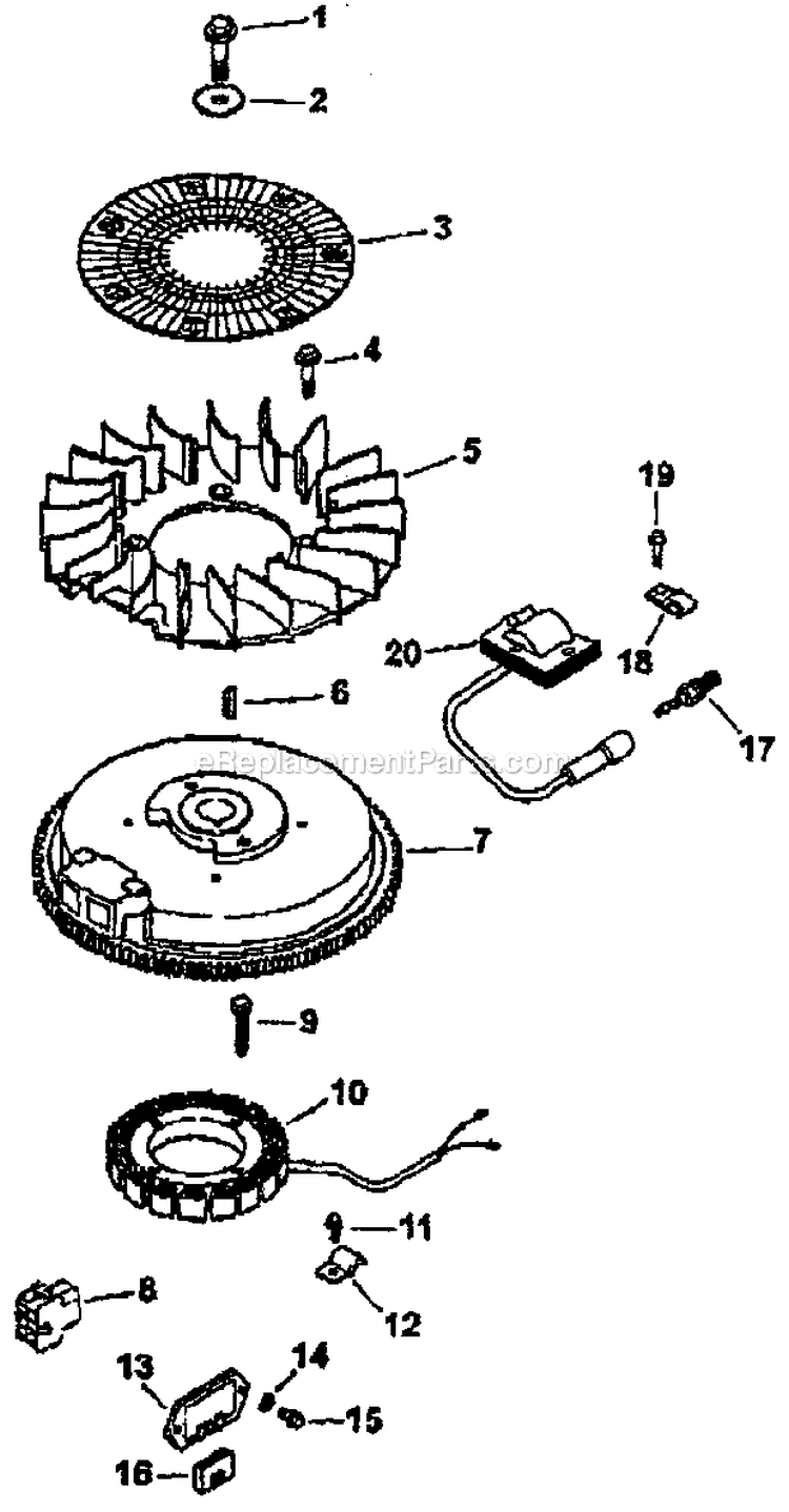 Page E Diagram and Parts List for 27508 Kohler Engine