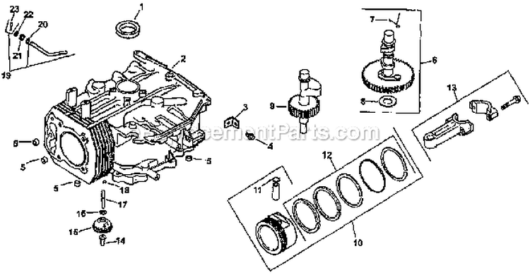 Page F Diagram and Parts List for 27508 Kohler Engine