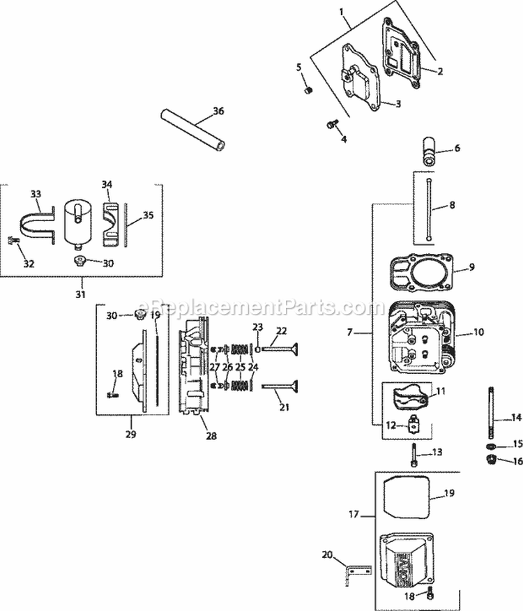 Page I Diagram and Parts List for  Kohler Engine