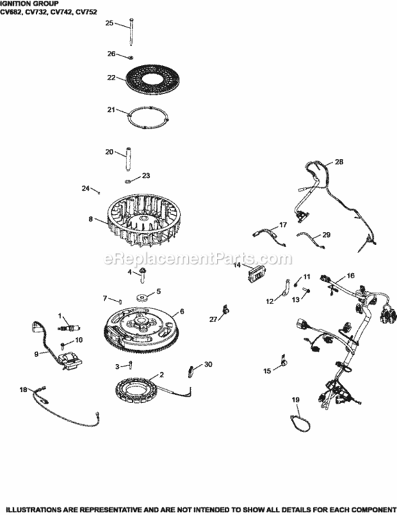 Ignition_Group5-24-1340_Cv682-752 Diagram and Parts List for  Kohler Engine