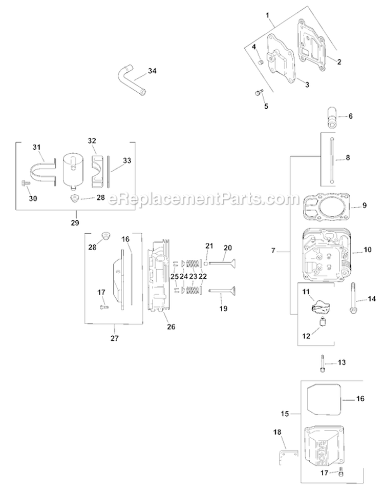 Page I Diagram and Parts List for  Kohler Engine
