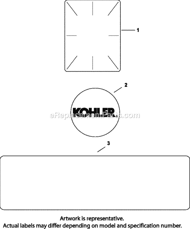 Page E Diagram and Parts List for  Kohler Engine