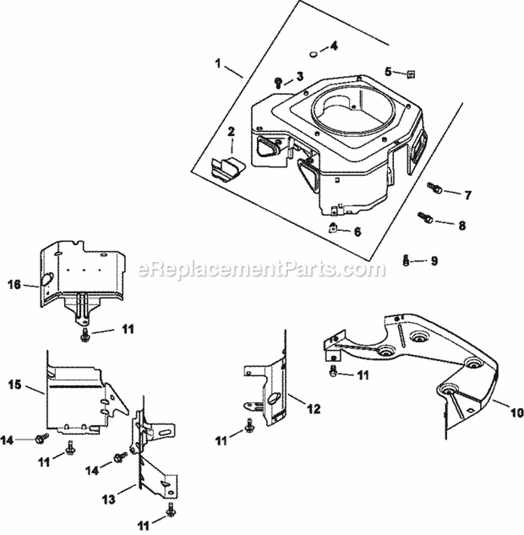 Page B Diagram and Parts List for  Kohler Engine