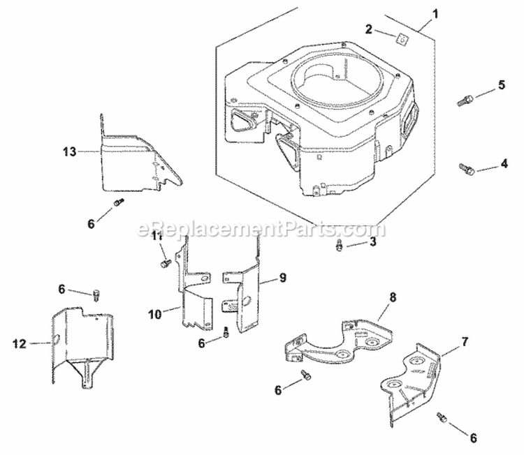 Page B Diagram and Parts List for  Kohler Engine