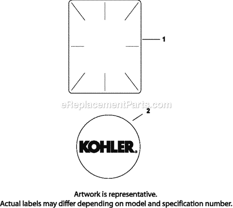 Page G Diagram and Parts List for  Kohler Engine