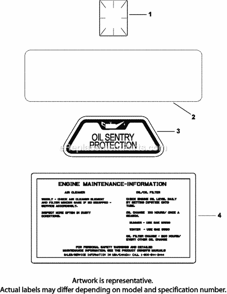 Page F Diagram and Parts List for  Kohler Engine