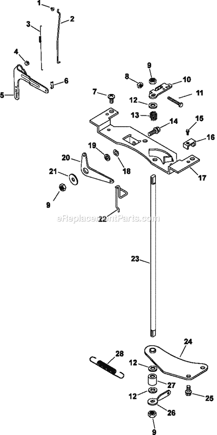 Page G Diagram and Parts List for  Kohler Engine