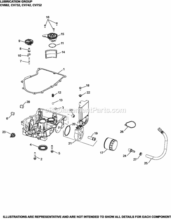 Lubrication_Group3-24-862_Cv682-752 Diagram and Parts List for  Kohler Engine