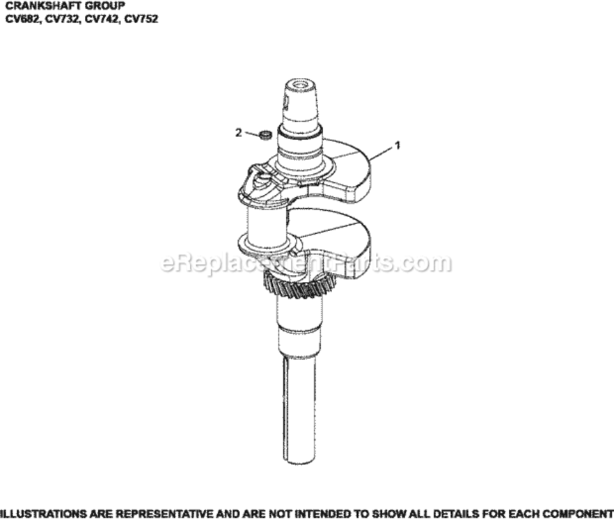 Crankshaft_Group_1-24-65_Cv682-752 Diagram and Parts List for  Kohler Engine