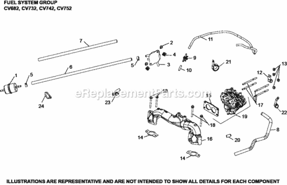 Fuel_System_Group8-24-930_Cv682-752 Diagram and Parts List for  Kohler Engine