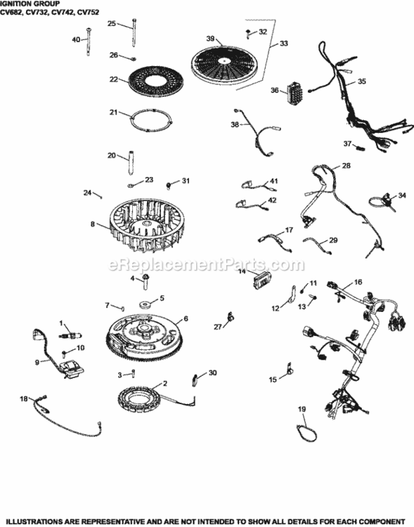 Ignition_Group5-24-1357_Cv682-752 Diagram and Parts List for  Kohler Engine