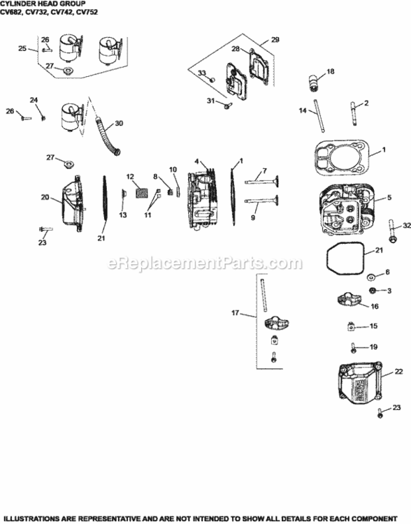 Cylinder_HeadBreather_Group4-24-717_Cv682-752 Diagram and Parts List for  Kohler Engine