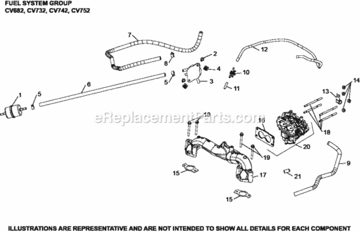 Fuel_System_Group8-24-933_Cv682-752 Diagram and Parts List for  Kohler Engine