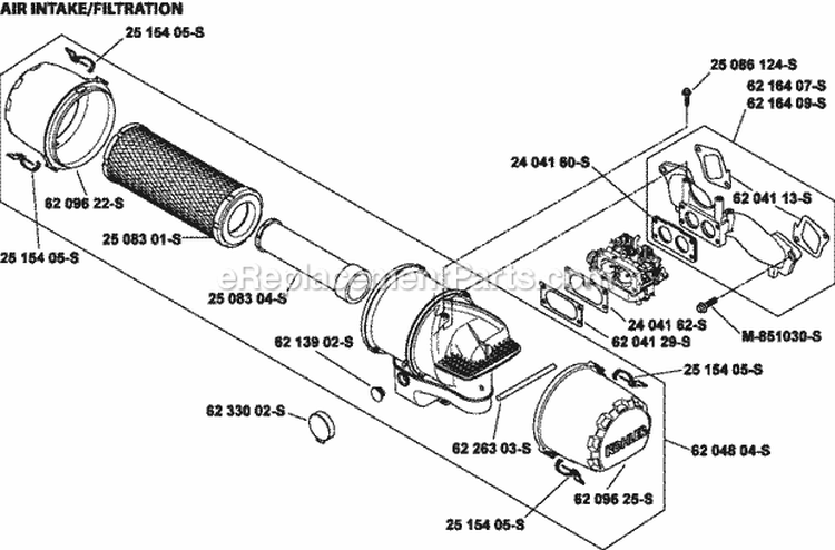 Page A Diagram and Parts List for  Kohler Engine