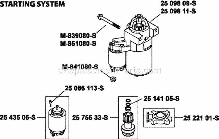 Page L Diagram and Parts List for  Kohler Engine