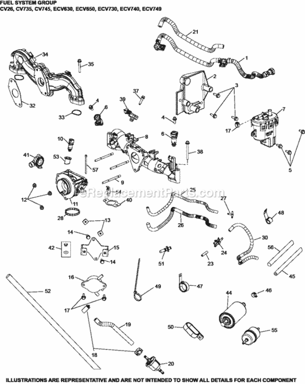 Fuel_System_Group_8-24-870_Ecv630-749 Diagram and Parts List for  Kohler Engine
