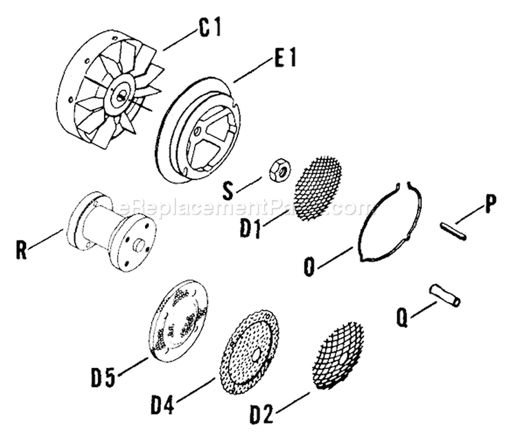 Page O Diagram and Parts List for  Kohler Generator