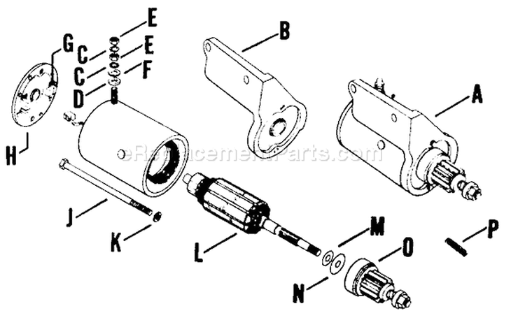 Page M Diagram and Parts List for  Kohler Generator