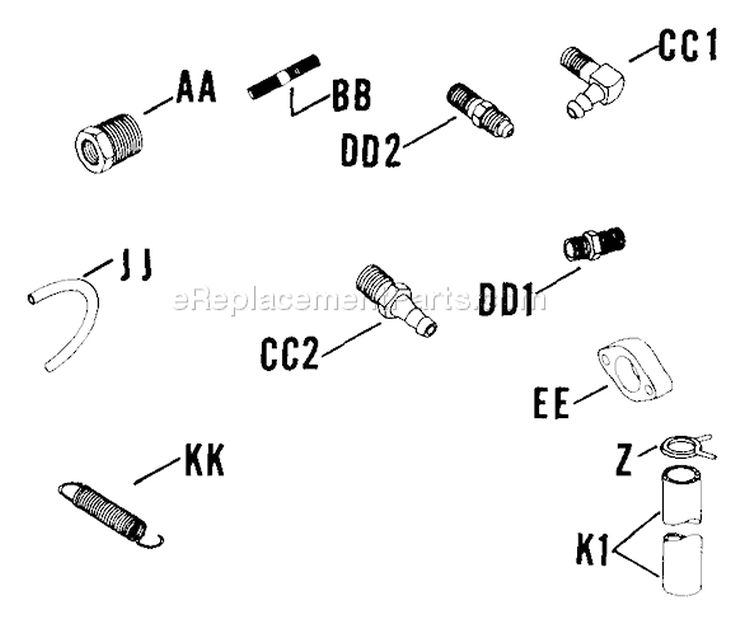 Page H Diagram and Parts List for  Kohler