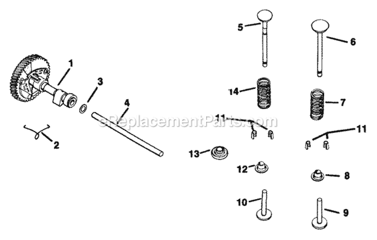 Page D Diagram and Parts List for  Kohler Engine