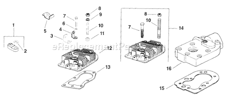 Page J Diagram and Parts List for  Kohler Engine