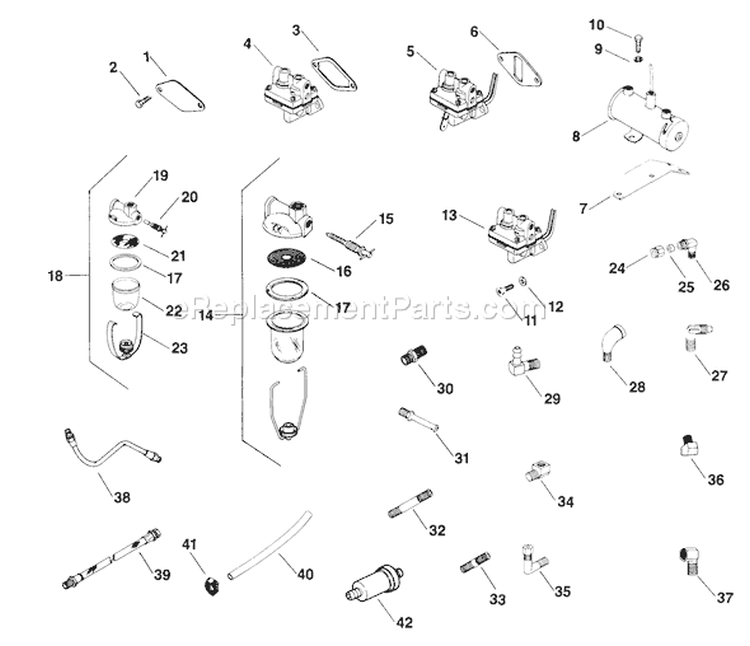 Page Q Diagram and Parts List for  Kohler Engine