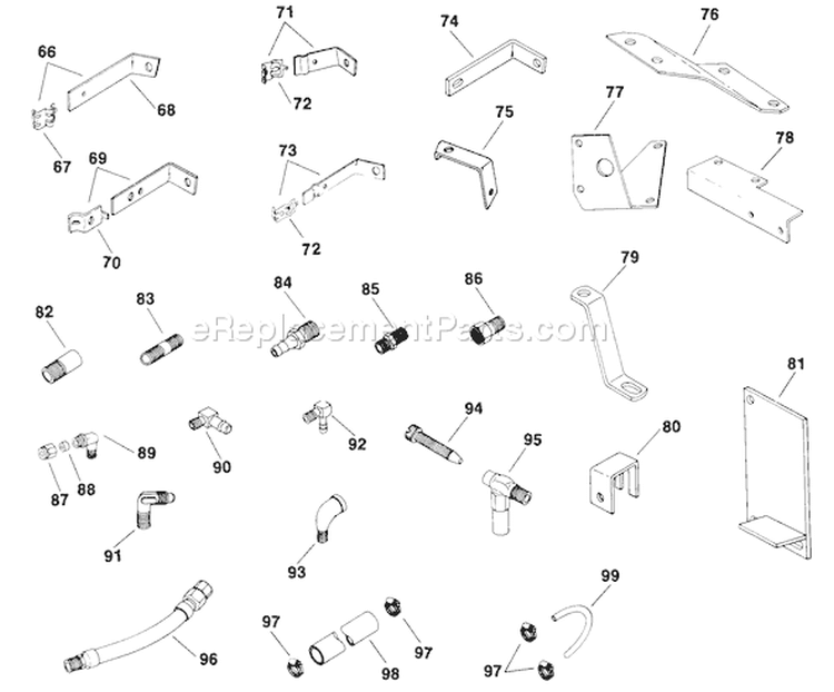 Page F Diagram and Parts List for  Kohler Engine