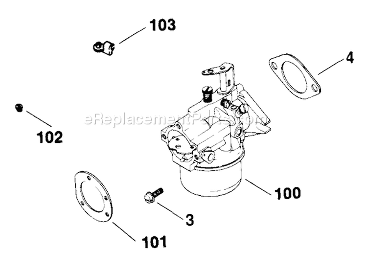 Page G Diagram and Parts List for  Kohler Engine