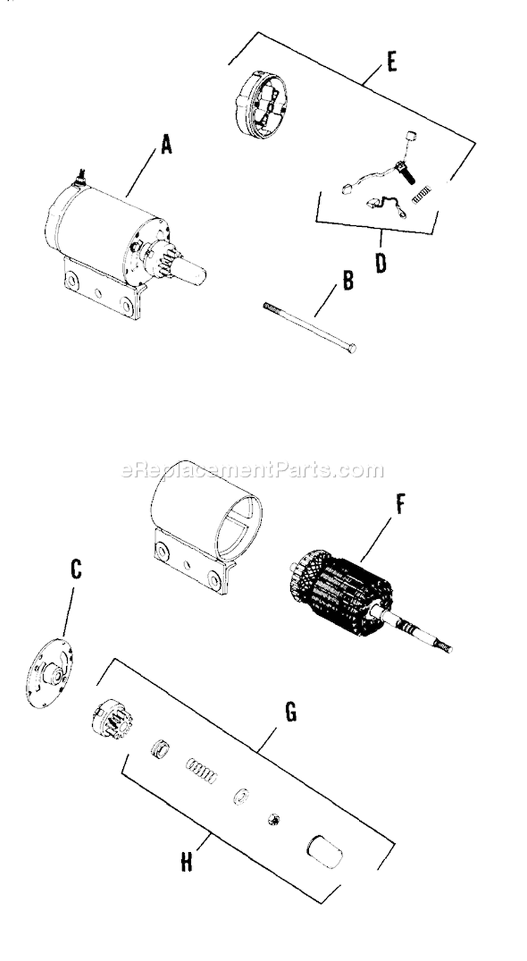 Page V Diagram and Parts List for  Kohler Engine