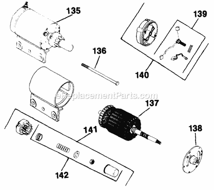 Page M Diagram and Parts List for  Kohler Engine