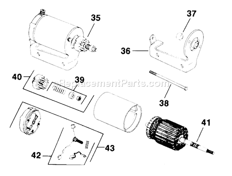 Page Q Diagram and Parts List for  Kohler Engine