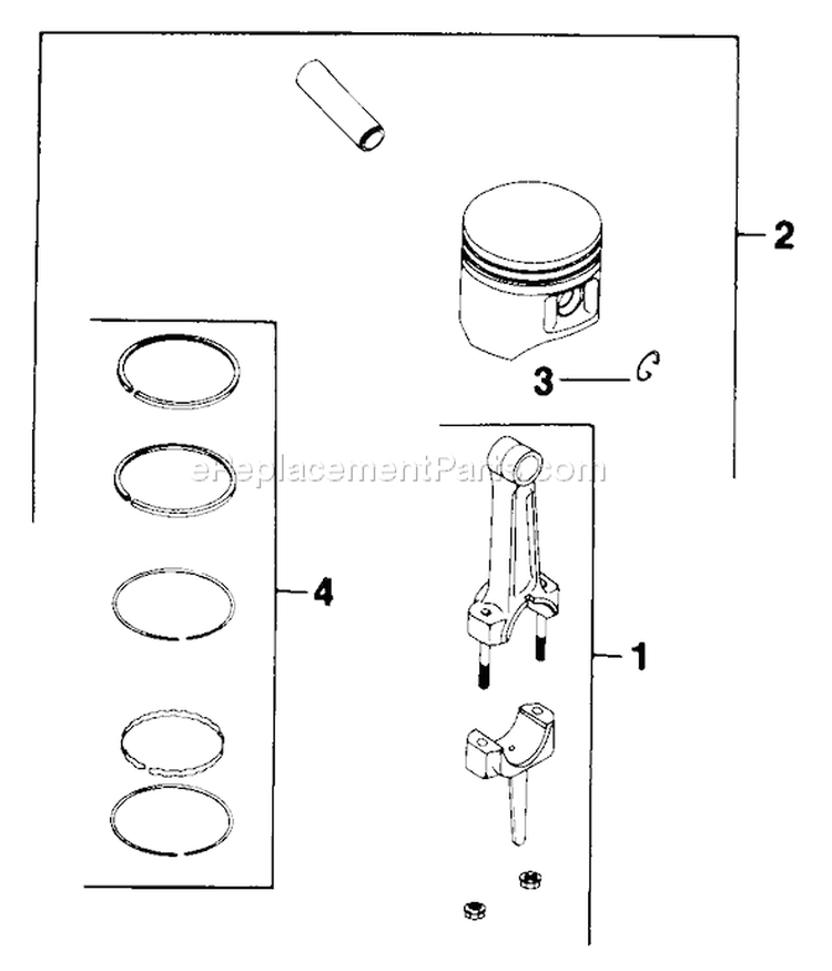 Page X Diagram and Parts List for  Kohler Engine