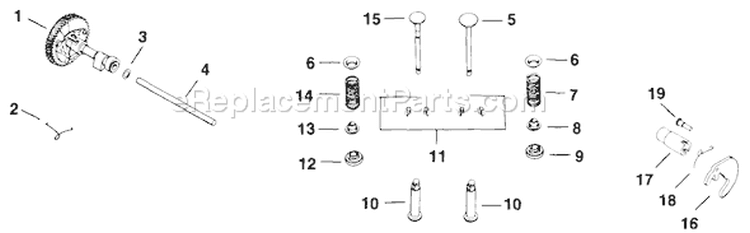 Page E Diagram and Parts List for  Kohler Engine