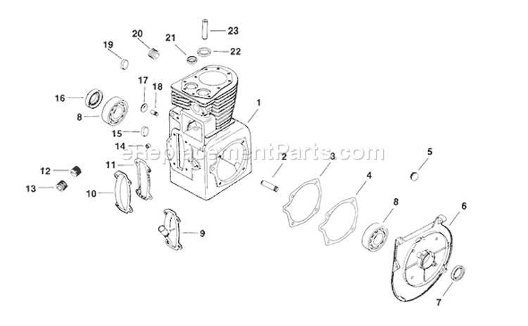Page H Diagram and Parts List for  Kohler Engine