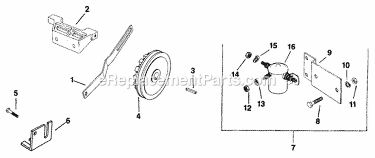 Page O Diagram and Parts List for  Kohler Engine