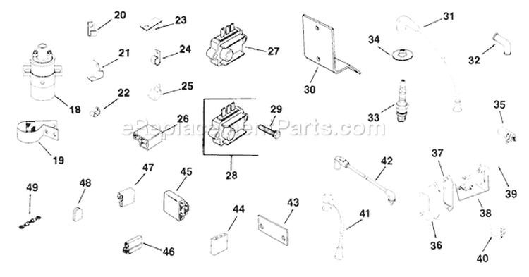Page Q Diagram and Parts List for  Kohler Engine