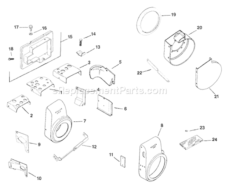 Page B Diagram and Parts List for  Kohler Engine
