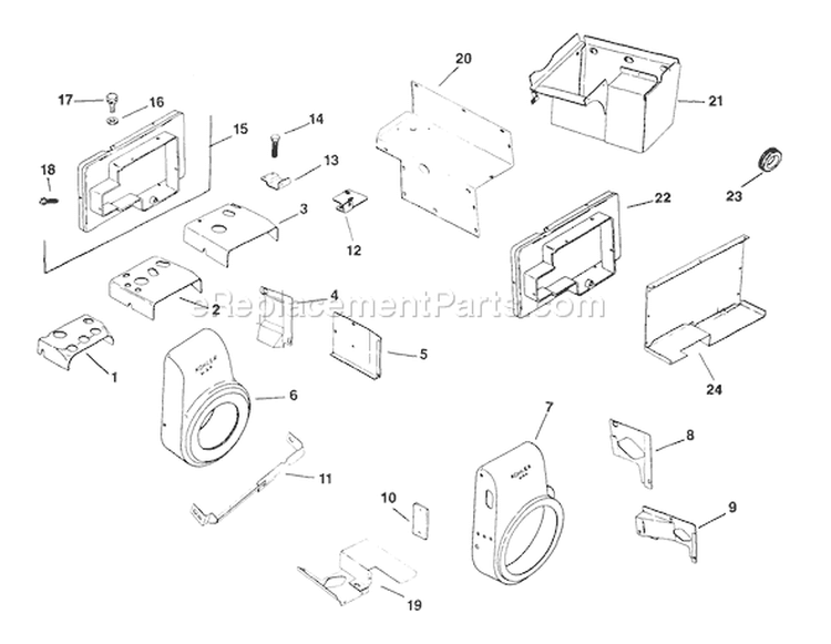 Page B Diagram and Parts List for  Kohler Engine