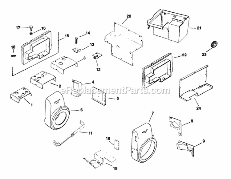 Page B Diagram and Parts List for  Kohler Engine