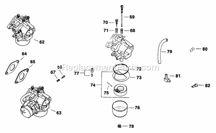 Page F Diagram and Parts List for  Kohler Engine